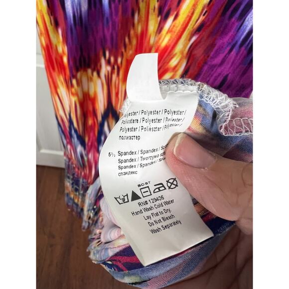 Venus Tank Bodycon Stretchy Multicolor Fringed Boho Midi/maxi Dress Size 12 M/L - Picture 3 of 8